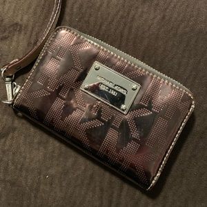 Michael Kors silver wristlet